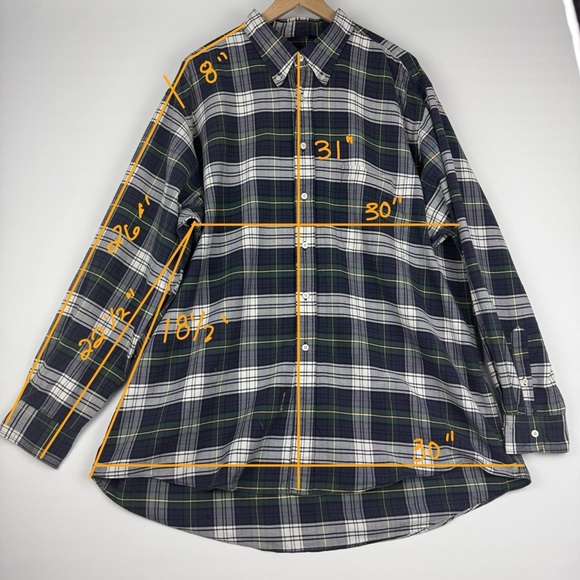 Nautica Men’s XXL Vintage 90s Plaid Button Down Shirt – Made in Jamaica - Picture 7 of 7